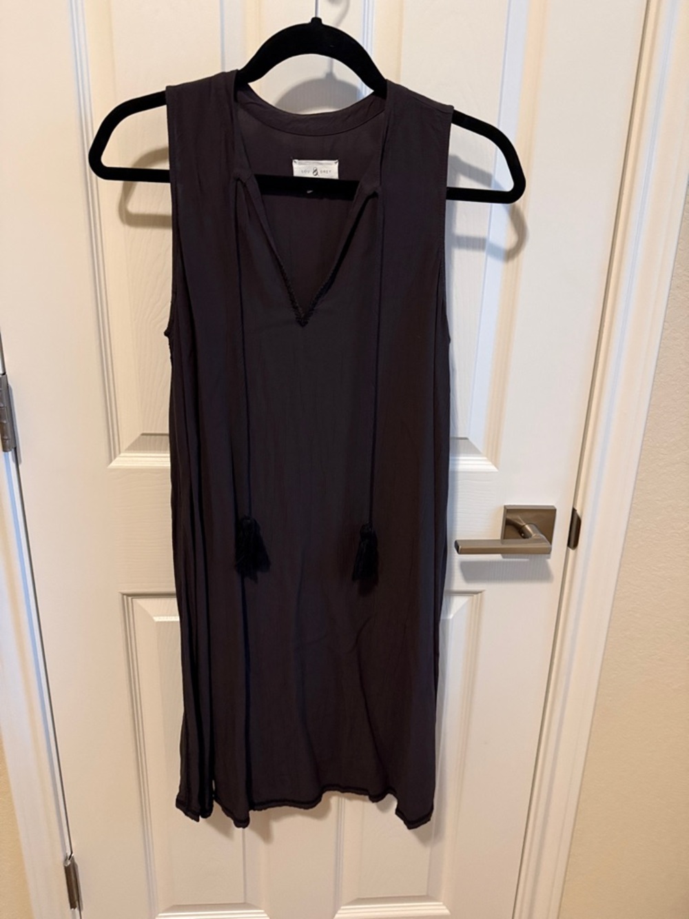 Lou & Grey Sleeveless Mini Dress in Charcoal